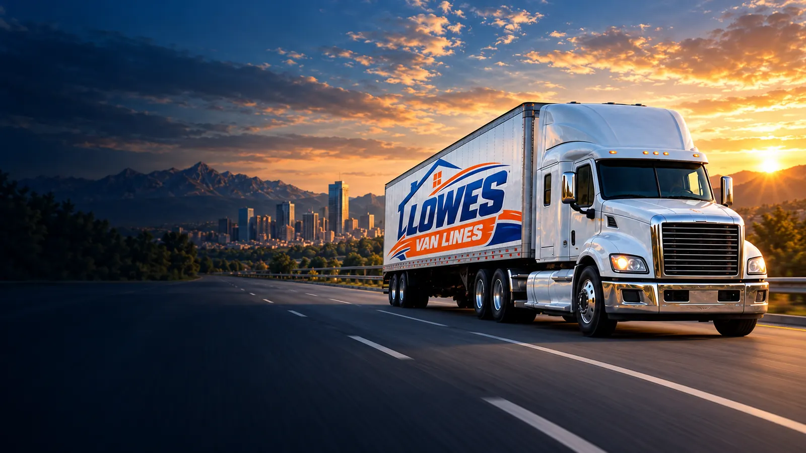 A white moving truck available for transportation and logistical planning